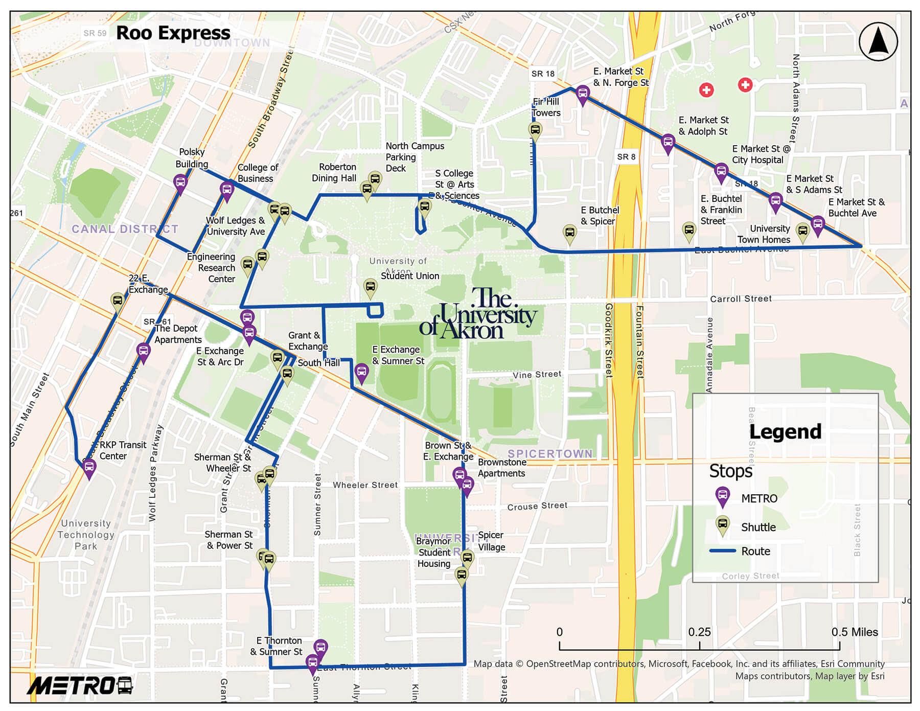 Roo express routes
